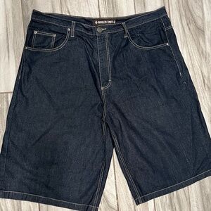 Vintage Brookle Xpress Baggy Jean Shorts, Dark wash, Size 44